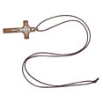 thumbnail image 1 of Wood  Necklace, Crucifix Necklace Simple Style Exquisite Walnut  For Bag, 1 of 8