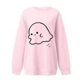 thumbnail image 4 of Futezty Retro Love Valentines Sweatshirt for Women Casual Long Sleeve Crewneck Pullover Tops Cute Lover Heart T-Shirt, 4 of 4