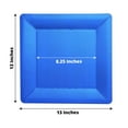 thumbnail image 3 of Efavormart 10 Pack | 13" Royal Blue Textured Disposable Square Serving Trays, Leather Like Cardboard Charger Plates - 1100 GSM, 3 of 11