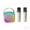 Beige, variant on Mini Karaoke Machine with 2 Wireless Microphones Voice Changer Stereo Sound Portable Bluetooth-compatible Portable Speaker with Light