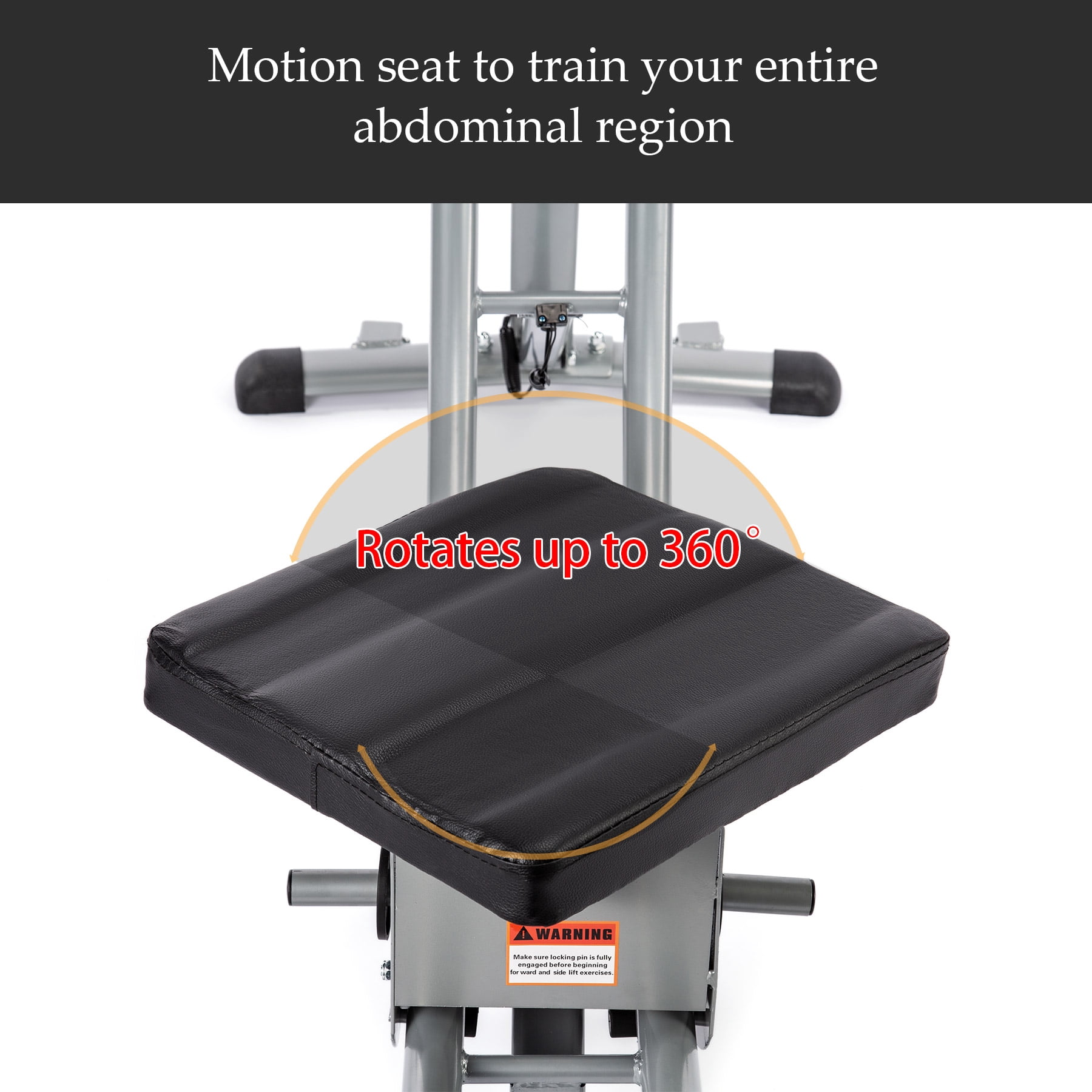 Zelus Abdominal Trainers Ab Coaster Home Gym Equipment Adjusting Folding Ab Machine for Core Fitness