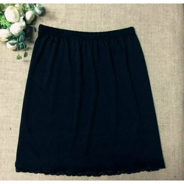 Under Skirt Slip Skirt Women Lace Under Skirt Underskirt Casual Wear Women Stretchy Skirt Lace Half Slip Skirt for Under Dresses