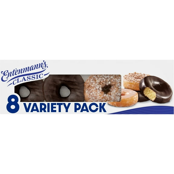 Entenmann's Classic Assorted Donuts, 16 count, Donuts, 16.8 oz Variety Pack