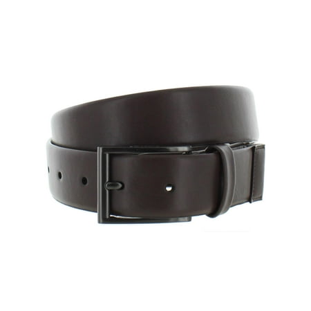 Kenneth Cole Reaction Mens Faux Leather Buckle Dress Belt Brown S