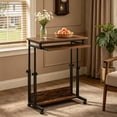 thumbnail image 6 of Fnova Height-Adjustable Desk with Wheels, Rolling Computer Cart with Keyboard Tray, Portable Laptop Small Standing Desk for Sofa, Bed, Home Office, 6 of 16