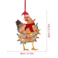 thumbnail image 4 of Colgantes de gallo de navidad de madera adornos de año nuevo encantos de árboles de navidad (estilo a) Likrtyny Para estrenar, 4 of 9