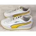 thumbnail image 1 of PU & MA Street Cat Leather Women’s Sneakers. Size 8.5 White & Yellow Vintage Style!, 1 of 6