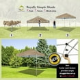 thumbnail image 2 of CROWN SHADES 8x8 Pop Up Canopy with One Push Setup Easy Outdoor Sun Shade for Events Parties Camping Beige, 2 of 5