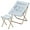 Blue, variant on MoNiBloom Saucer Chair and Folding Footrest Stool Set, Soft Faux Fur Oversized Accent Chair, Metal Frame Moon Chair for Bedroom Living Room Dorm, Beige