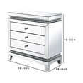 thumbnail image 5 of 3 Drawer Mirrored Chest with Faux Crystal Inlays, Silver- Saltoro Sherpi, 5 of 6