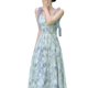 thumbnail image 2 of Vestido largo con tirantes finos, vestido largo floral dulce sin mangas para citas, compras, viajes en la playa, 2 of 8