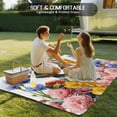 thumbnail image 4 of Hummingbirds Outdoor Rug for Patio/Deck/Porch, Non-Slip Large Area Rug 4 x 6 Ft, Spring Summer Watercolor Flowers Plant Indoor Outdoor Rugs Washable Area Rugs, Reversible Camping Rug Carpet Runner, 4 of 8