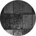 thumbnail image 1 of Ahgly Company Machine Washable Indoor Round Transitional Midnight Gray Area Rugs, 6' Round, 1 of 7