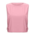 thumbnail image 6 of Running Tops for Women Sleeveless Tank Tops for Women Open Back Undershirt Sleeveless Shirts Lightweight Racerback Breathable Tee (Pink,M), 6 of 7