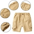 thumbnail image 4 of Kkkded 1-8Years Kids Baby Boys Shorts Pants Little Boys Summer Shorts Toddler Elastic Shortie Shorts Cotton Solid Color Casual Shorts Pants, 4 of 8