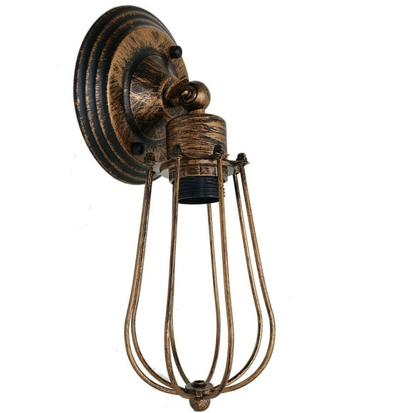 LEDSone Vintage Industrial Brushed Copper Metal Sconces 1 Light E26 Hardwired Indoor