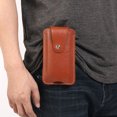 thumbnail image 3 of Bolsa Riñonera de moda para hombre. tarjetero pequeño de cuero. cinturón. monedero (marrón) Ehuebsd Nuevos Originales, 3 of 6