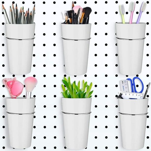 Pegboard Bins with Rings, Hooks and Pegboard Cups