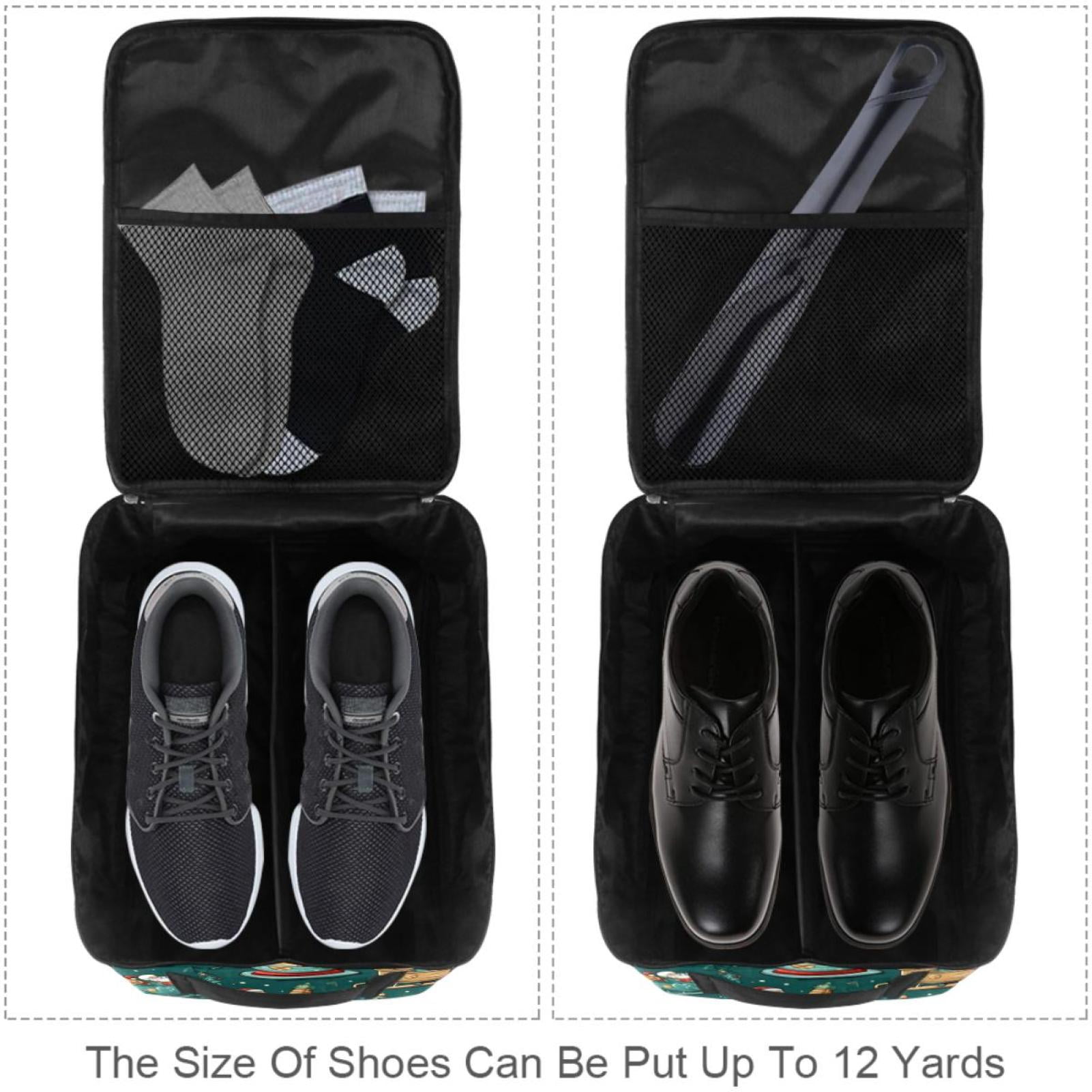 Christmas sled Polyester Shoe Storage Containers, 23x31cm/9x12in, Stackable Organizer Box for Sneakers and Heels