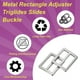 thumbnail image 3 of 16PCS Hebilla deslizante ajustable de aleación de zinc de 1" para correas de webbing de reemplazo de mochila Plata, 3 of 7
