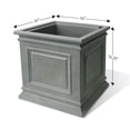 thumbnail image 3 of Algreen Covington 16" Self-Watering Planter Cube - Warm Grey Resin, 3 of 8