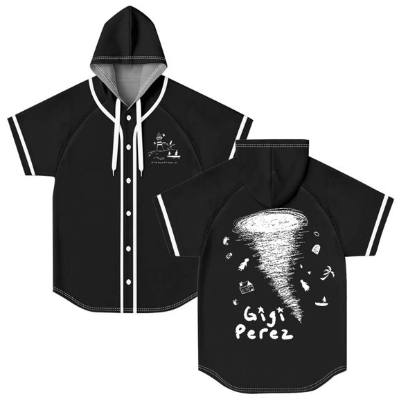 Gigi Perez Twister Hooded Baseball Jersey at The Beach in Every Life Album Short Sleeve Shirt Women Men Crewneck Tee