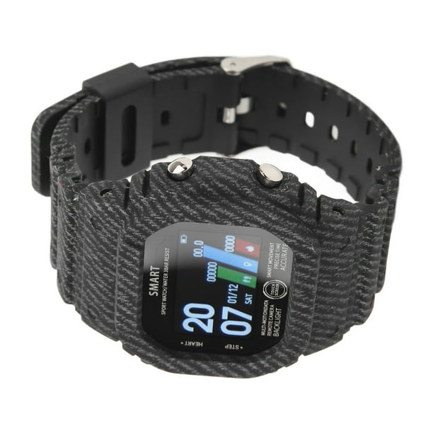 Reloj deportivo Bluetooth IP68 impermeable recargable monitoreo del sueno reloj inteligente deportivo 170mAh negro Walmart en linea