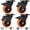 4-4″ 4Pack, variant on 4" Caster Wheels Casters Set Of 4 Heavy Duty - Orange Polyurethane Castors Top Plate Swivel 4-pack Industrial With Locking Forniture And Workbench
