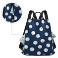 thumbnail image 7 of FORMRS Women's Travel Backpack Purse Anti-Theft Hidden Pockets Casual Shoulder Bag, Navy Blue Baseball Pattern, 7 of 7