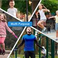 thumbnail image 3 of Cuerdas para saltar a rayas con asas de plástico para deportes, actividades al aire libre, fitness, ejercicio, diversión y juegos, 3 of 5