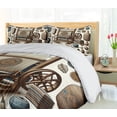 thumbnail image 6 of Ambesonne Traditional Duvet Cover Set, Oriental Ethno Artwork, Calking, Umber Dark Teal Ivory, 6 of 6