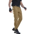 thumbnail image 2 of Leodye Pantalons Tactiques pour Hommes, Pantalons Cargo de Randonnée Résistants à l'Eau Légers Pantalons de Travail Extérieurs pour Hommes Multi-Poches Ripstop Khaki TG(TG), 2 of 4