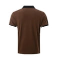 thumbnail image 4 of Kagetolytai Polo Shirts for Men Men's Summer Leisure Culture Breathable Short Sleeved Shirt Top Mens Shirts Coffee M, 4 of 5