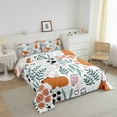 thumbnail image 3 of Kawaii Capybara Bedding Set,Cartoon Capybara Comforter Set ,Cute Love Heart Leaf Flower Comforter Set ,Paw Print Animals Quilt Duvet Insert with 1 Pillow Case, 3 of 6