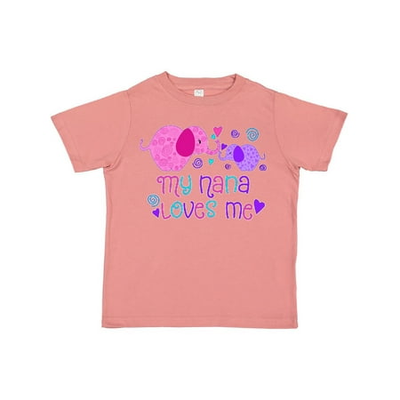 

Inktastic My Nana Loves Me- Cute Elephants Gift Toddler Boy or Toddler Girl T-Shirt