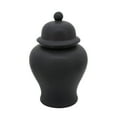thumbnail image 1 of Sagebrook Home 18"h Temple Jar, Matte Black, 1 of 3
