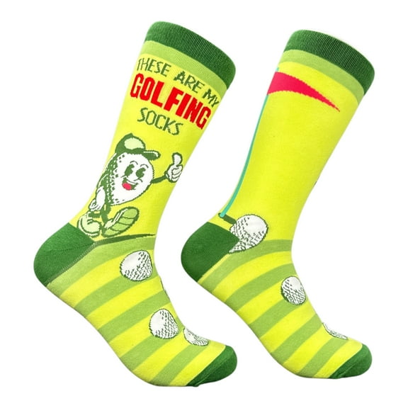 These Are My Golfing Socks Funny Sarcastic Golf Graphic Novelty Footwear For Men