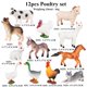 thumbnail image 1 of Oenux Montessori miniatura León tiburón caballo dinosaurio animales modelo conjunto figuras de acción estatuilla zoológico lindo educación niños juguete para regalo, 1 of 4