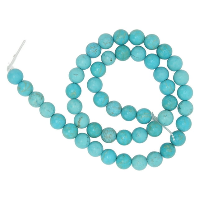 Perles Turquoise, Perles de Pierre Naturelle 8mm Poli pour Boucles d'Oreilles pour Colliers pour Bracelets Bricolage