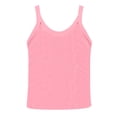 thumbnail image 6 of Womens Tank Tops Summer Sleeveless U Neck Ribbed Knit Basic Slim Going out Cami Tee Shirts,Pink,Size XS, 6 of 6