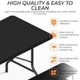 thumbnail image 4 of Ktaxon 3-Piece Outdoor Picnic Tableset, 6Ft HDPE Folding Table with 2 Folding Benches, High Quality Weather Resistant Patio Set for Indoor Outdoor Camping Parties Commercial Events, Black, 4 of 12