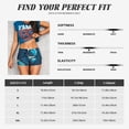 thumbnail image 6 of Lsque Blue Iceberg Leaf Wolf Pattern High Waisted Biker Shorts for Women-Tummy Control Fitness Athletic Workout Running Yoga Gym Shorts,Moisture-Wicking-XX-Large, 6 of 9