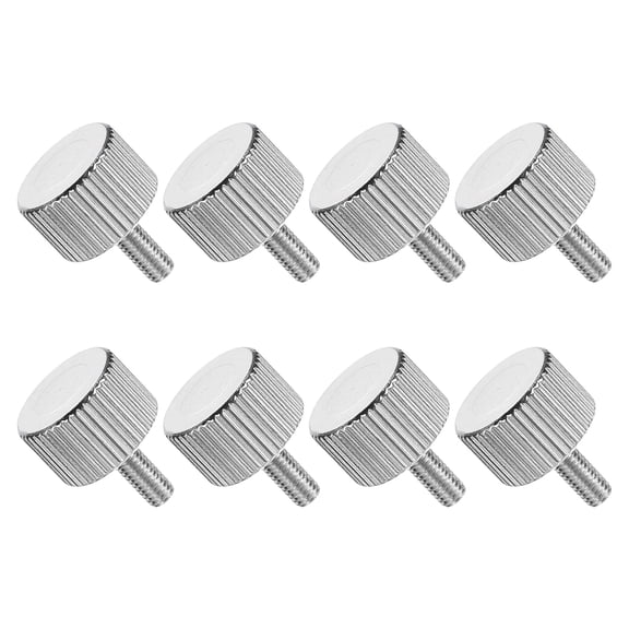 8 PCS M3x8mm Flat Knurled Head Thumb Screws for Household Appliances, Silver