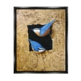 thumbnail image 4 of Stupell Industries Blue Bird Pair Perched Rough Layered Structure Painting Jet Black Floating Framed Canvas Print Wall Art, Design by Alan Weston, 4 of 5