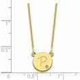 thumbnail image 3 of Custom Personalized 10KY Initial Circle with Diamond Necklace 10k Yellow Gold: Jewelry by Sweet Pea - Made in USA, 3 of 5
