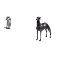 thumbnail image 1 of Figura De Caballero Y Galgo De Resina De Arte Nórdico, Escultura Abstracta Para Escritorio, Armario, Oficina, Mesa, Centro De Mesa, Entrada, Sala De Estar, Hotel, Decoración Navideña., 1 of 8
