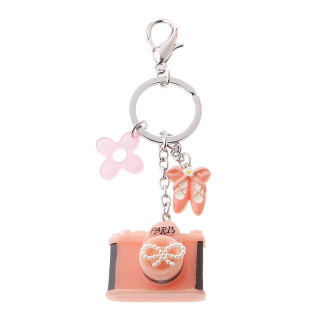 Llavero colgante multifuncional Sunnimix diseño de cámara Poco Chica aleatoria Color rosa