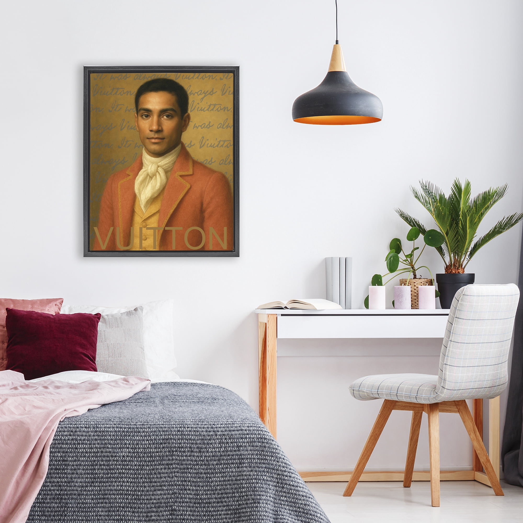 Stupell Industries Vintage Fashion Gent Black Framed Floater Canvas Wall Art, design by Grotto Studios