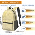 thumbnail image 2 of 17 Inch Lightweight Backpack,PVC Waterproof Oxford Fabric, Ergonomically Designed, with Large Capacity, Adventure Map Print, 2 of 5
