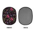 thumbnail image 2 of Pofeuu Flowers And Humming Bird1 Print Silicone Pot Mat Mitten With Hanging Loop Heat Resistant Oven Mitts Non-Slip Bbq Baking Smoking Potholders, 2 of 7
